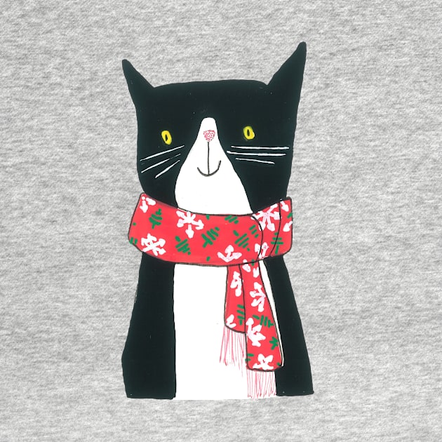 Cat With A Scarf by DoodlesAndStuff